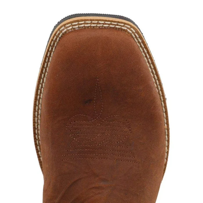 Twisted X Children & Youth Top Hand Brown & Slate Blue Square Toe Boot YTH0019-Painted Cowgirl Western Store