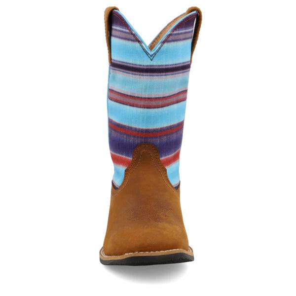 Twisted X Children’s/Youth/Kid’s Brown Leather and Serape Top Hooey Cowgirl Boots YHY0011-Painted Cowgirl Western Store