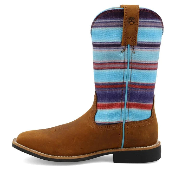 Twisted X Children’s/Youth/Kid’s Brown Leather and Serape Top Hooey Cowgirl Boots YHY0011-Painted Cowgirl Western Store