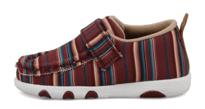 Twisted X Infant & Toddler Hooey Maroon Serape Driving  Baby Shoes IHYC005