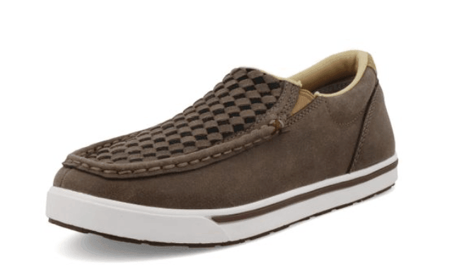 Twisted X Kid's Slip-On Kicks Taupe/Grey/Black Leather Shoes YCA0015