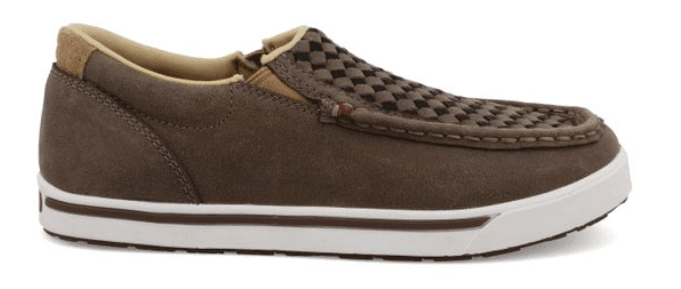 Twisted X Kid's Slip-On Kicks Taupe/Grey/Black Leather Shoes YCA0015