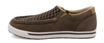 Twisted X Kid's Slip-On Kicks Taupe/Grey/Black Leather Shoes YCA0015