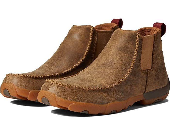Twisted X Men's 4" Chelsea Bomber Leather Driving Moc MDMG002-Painted Cowgirl Western Store