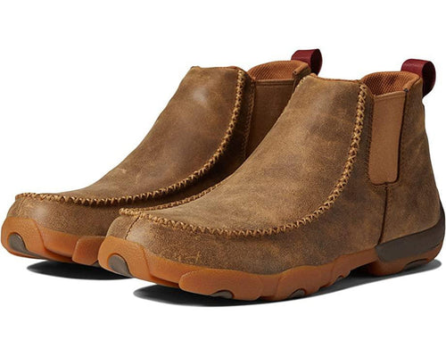 Twisted X Men's 4" Chelsea Bomber Leather Driving Moc MDMG002-Painted Cowgirl Western Store