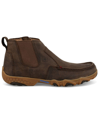 Twisted X Men's Brown Leather 4" Chelsea Boot Driving Moc Shoe MDMX001-Painted Cowgirl Western Store