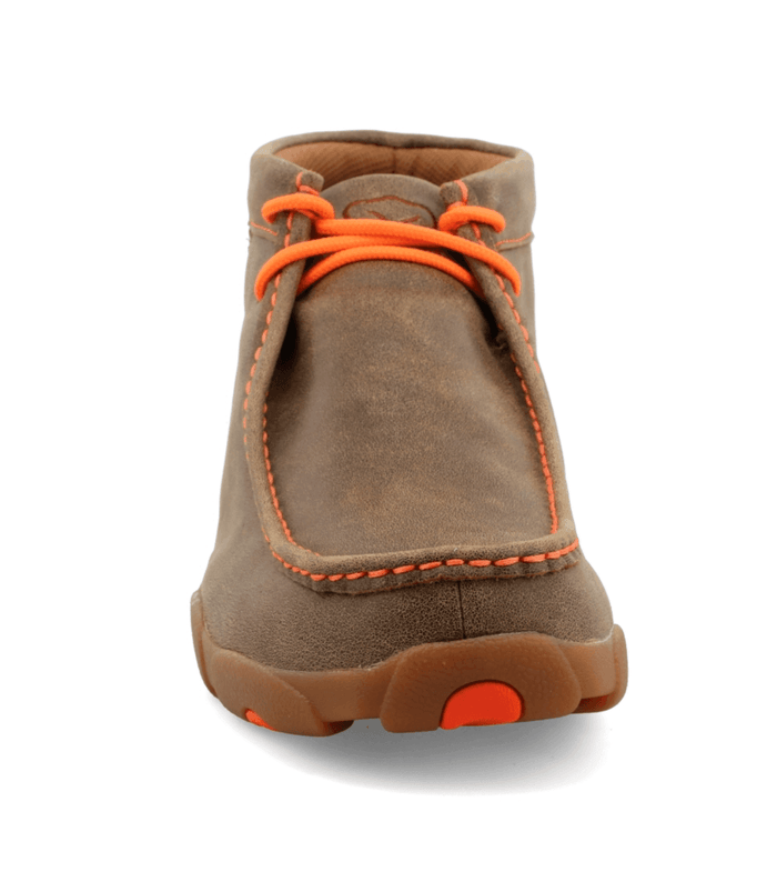 Twisted X Men's Chukka Bomber Leather & Neon Orange Driving Moc Shoes MDM0019