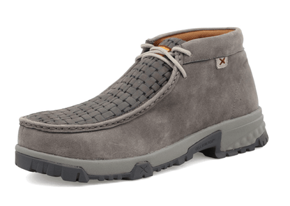 Twisted X Men's Grey Leather Chukka Driving Nano Safety Toe Work  Shoe MXCN001