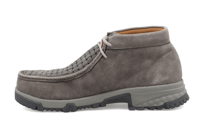 Twisted X Men's Grey Leather Chukka Driving Nano Safety Toe Work  Shoe MXCN001
