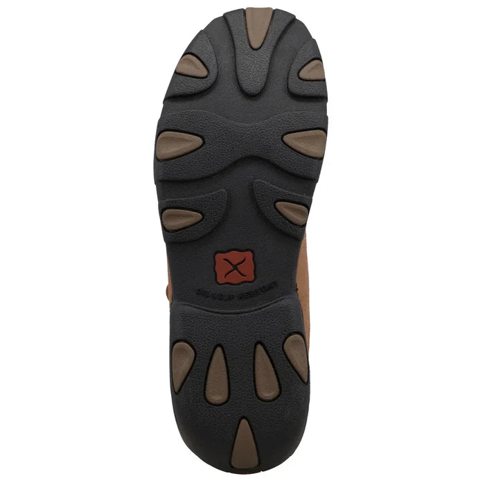Twisted X Men's Saddle Leather Waterproof Nano Safety Toe Driving Moc Shoe MDMNTW2-Painted Cowgirl Western Store