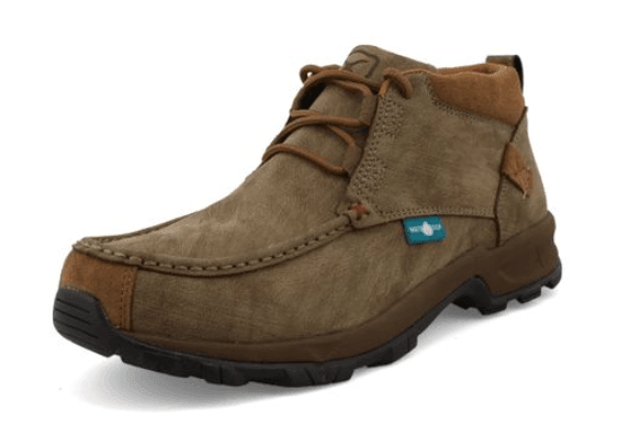 Twisted X Men's Shitake Brown Leather Waterproof 4” Work Boots Shoes MHKW008