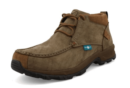 Twisted X Men's Shitake Brown Leather Waterproof 4” Work Boots Shoes MHKW008