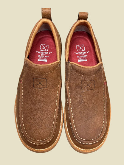Twisted X Men’s Tawny Brown Leather CellStretch® Driving Moc Shoe MCAX004