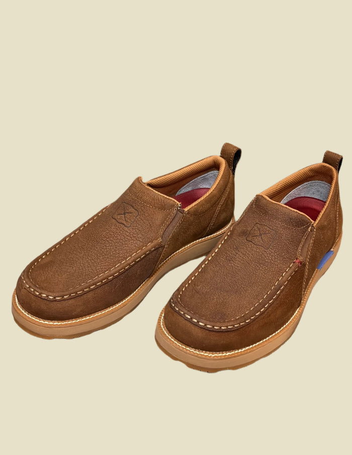 Twisted X Men’s Tawny Brown Leather CellStretch® Driving Moc Shoe MCAX004