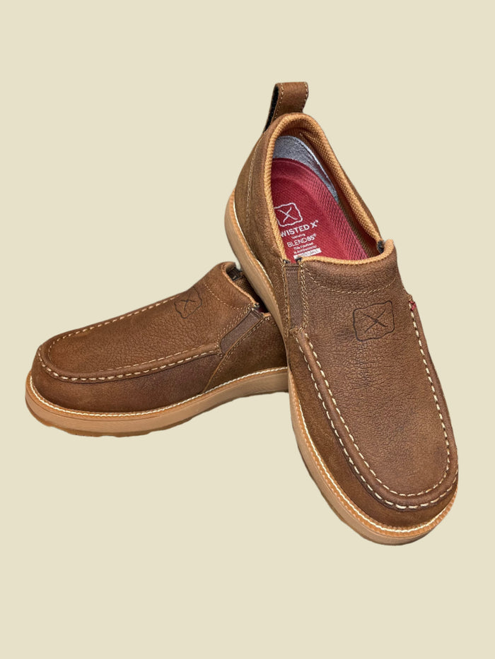 Twisted X Men’s Tawny Brown Leather CellStretch® Driving Moc Shoe MCAX004