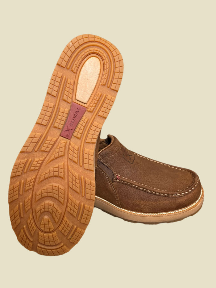 Twisted X Men’s Tawny Brown Leather CellStretch® Driving Moc Shoe MCAX004