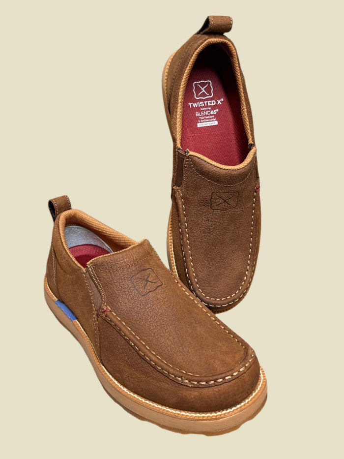 Twisted X Men’s Tawny Brown Leather CellStretch® Driving Moc Shoe MCAX004