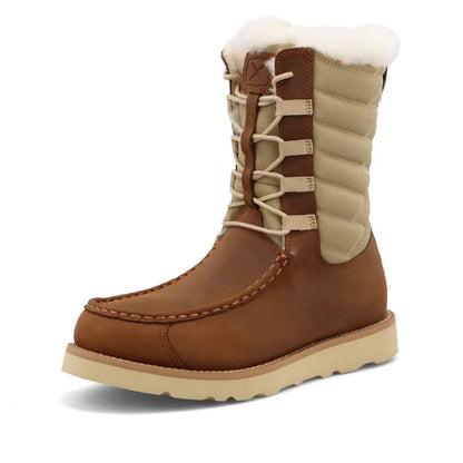 Twisted X Women's Shearling Lined Wedge Sole 8” Lace Up Winter Boots WCA0055-Painted Cowgirl Western Store