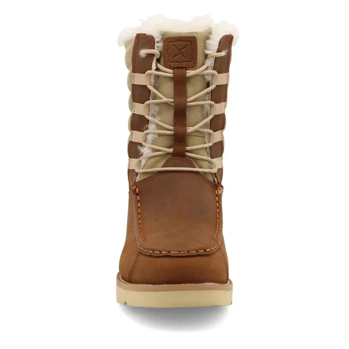 Twisted X Women's Shearling Lined Wedge Sole 8” Lace Up Winter Boots WCA0055-Painted Cowgirl Western Store