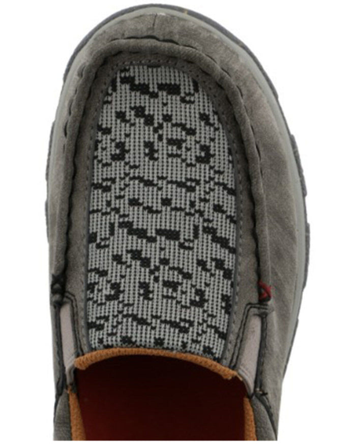 Twisted X Women's Slip On Driving Moc Grey Leather Casual Shoe WXC0015-Painted Cowgirl Western Store