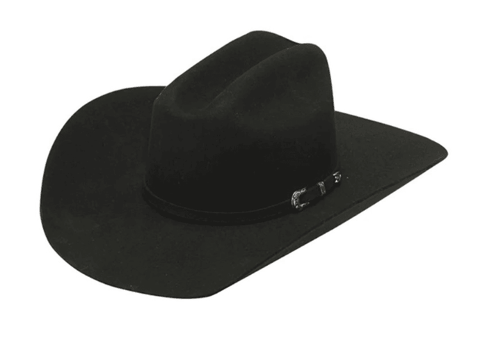 Twister Wool Blend 5X SS Black Felt Cowboy Hat T7540001