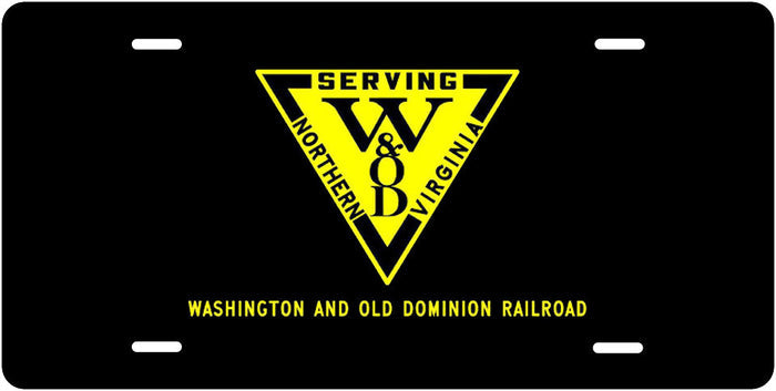 Washington & Old Dominion Railroad License Plate