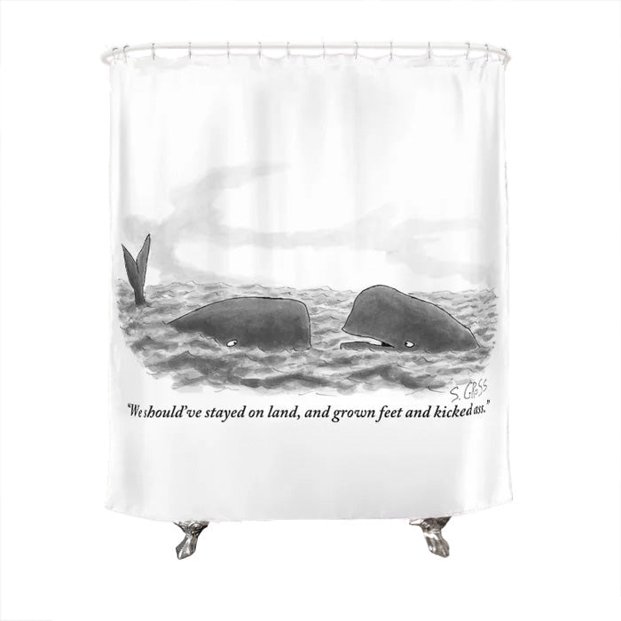 We Should've Stayed on Land Shower Curtain