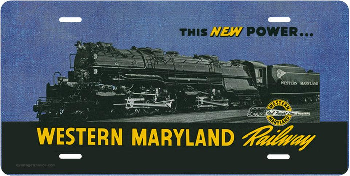 Western Maryland Vintage License Plate