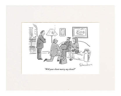 Will Your Client Marry Our Client Cartoon Print