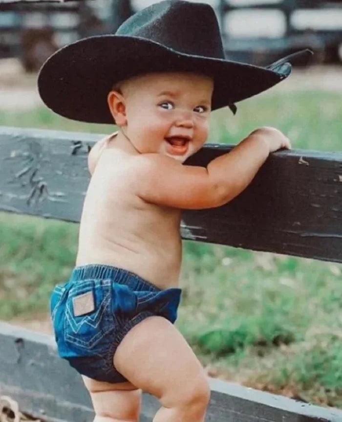 Wrangler Baby Denim Diaper Cover 1011MWIPW-Painted Cowgirl Western Store