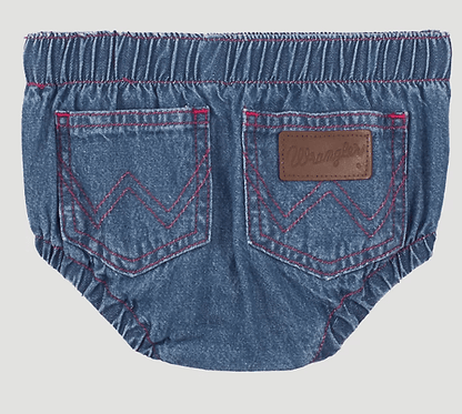 Wrangler Baby Denim Diaper Cover W/ Pink Stitching 1011MWIDP