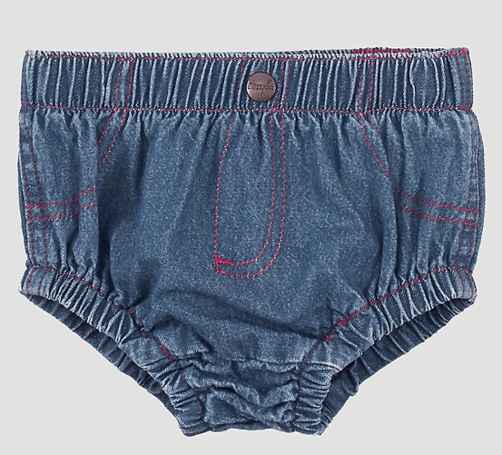 Wrangler Baby Denim Diaper Cover W/ Pink Stitching 1011MWIDP