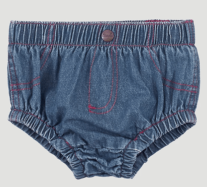 Wrangler Baby Denim Diaper Cover W/ Pink Stitching 1011MWIDP