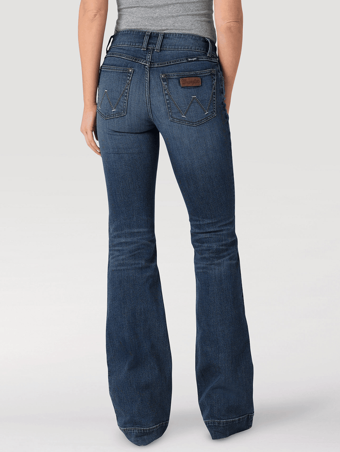 Wrangler Retro Women's Mae Mid Rise Wide Leg Trouser Jean 112328737