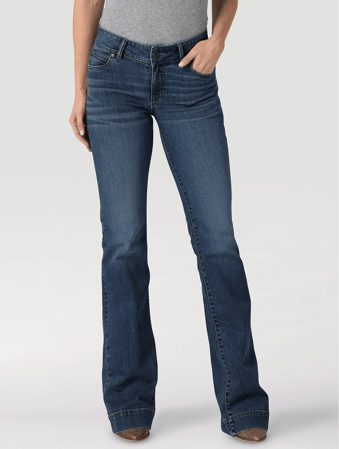 Wrangler Retro Women's Mae Mid Rise Wide Leg Trouser Jean 112328737