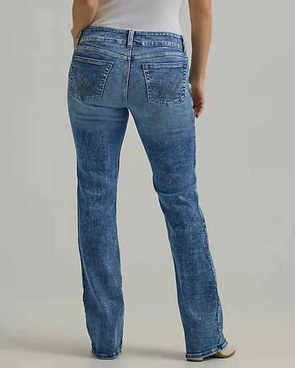Wrangler Women's Essential Jayne Mid Rise Bootcut Jeans 112345824-Painted Cowgirl Western Store